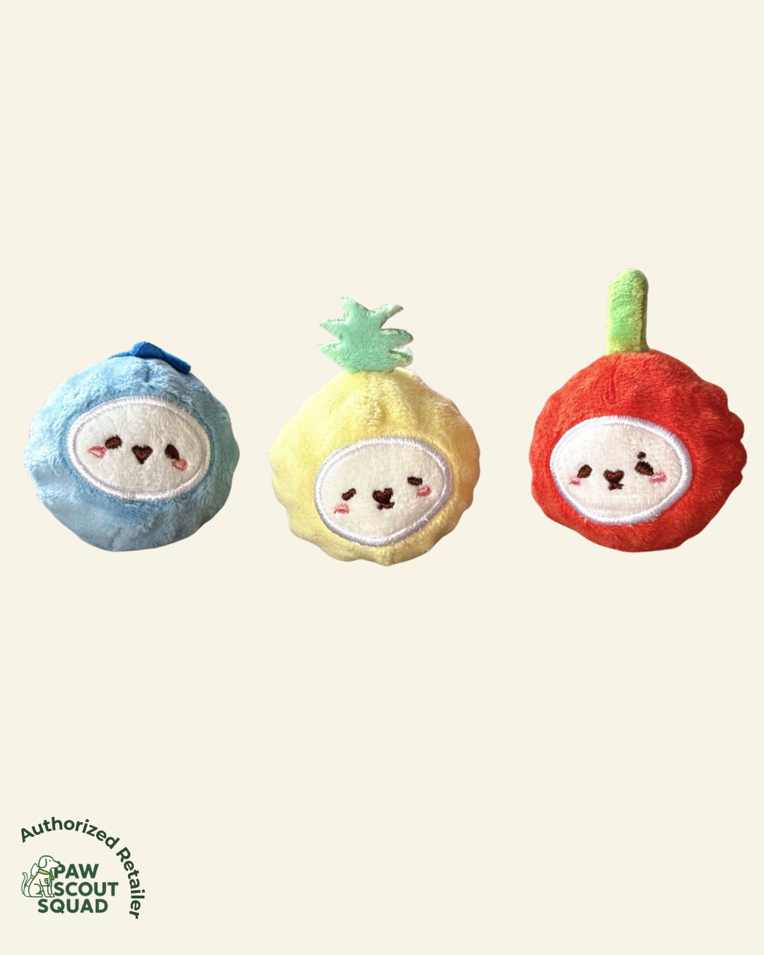 Cotties & Co Pet Toy Bouncy Squeaky Ball Fruit Party