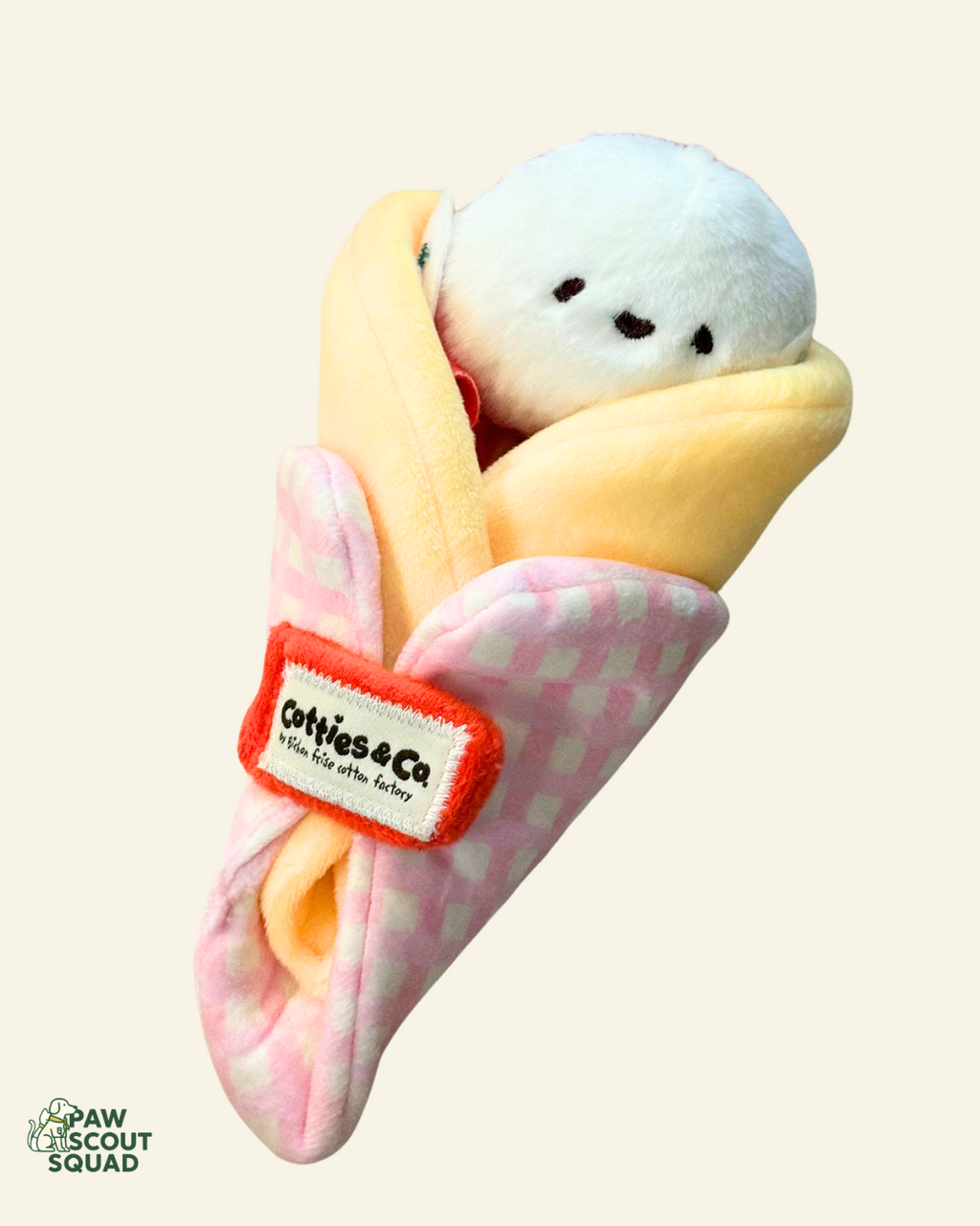 Cotties & Co Pet Toy Strawberry Crepe Snuffle