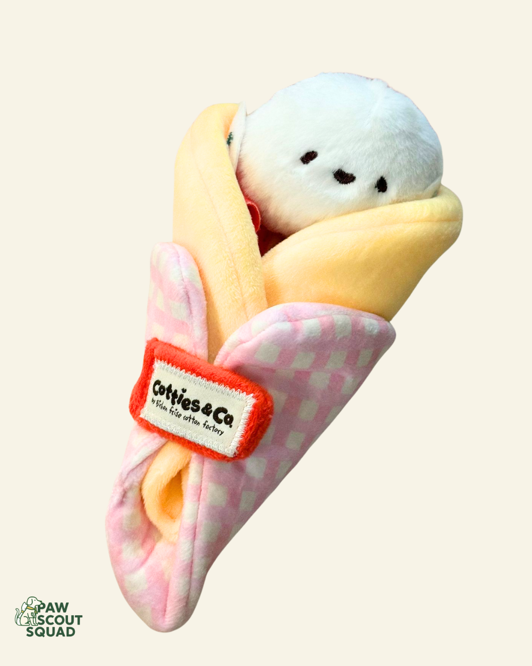 Cotties & Co Pet Toy Strawberry Crepe Snuffle