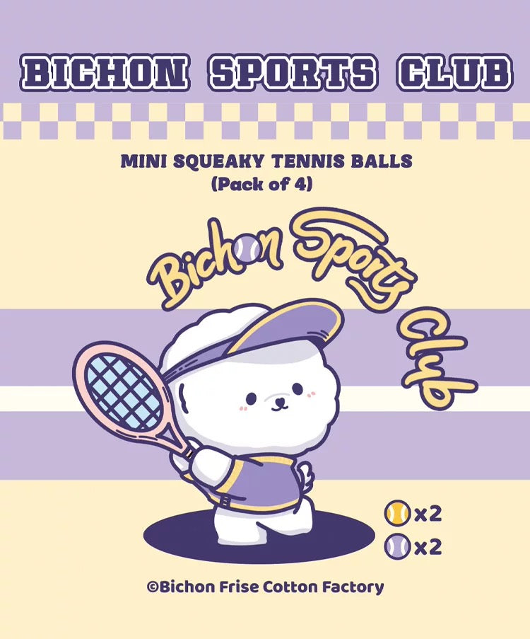 Cotties Mart Pet Toy Mini Tennis Balls (Pack of 4)