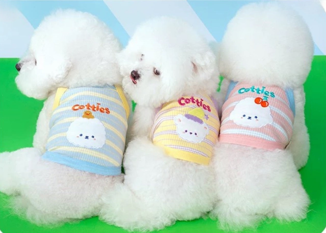 Cotties Mart Summer Striped Tank Top (Peach Gummies)