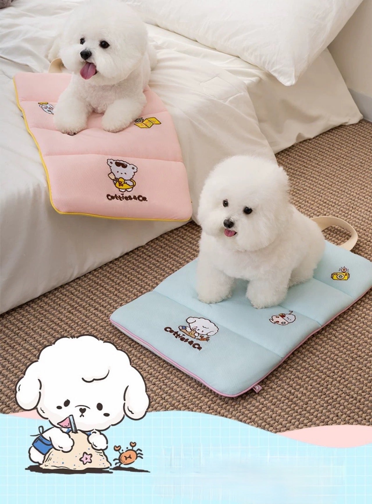 Cotties Mart Cooling Mat with Ice Pack (Lemon Summer)