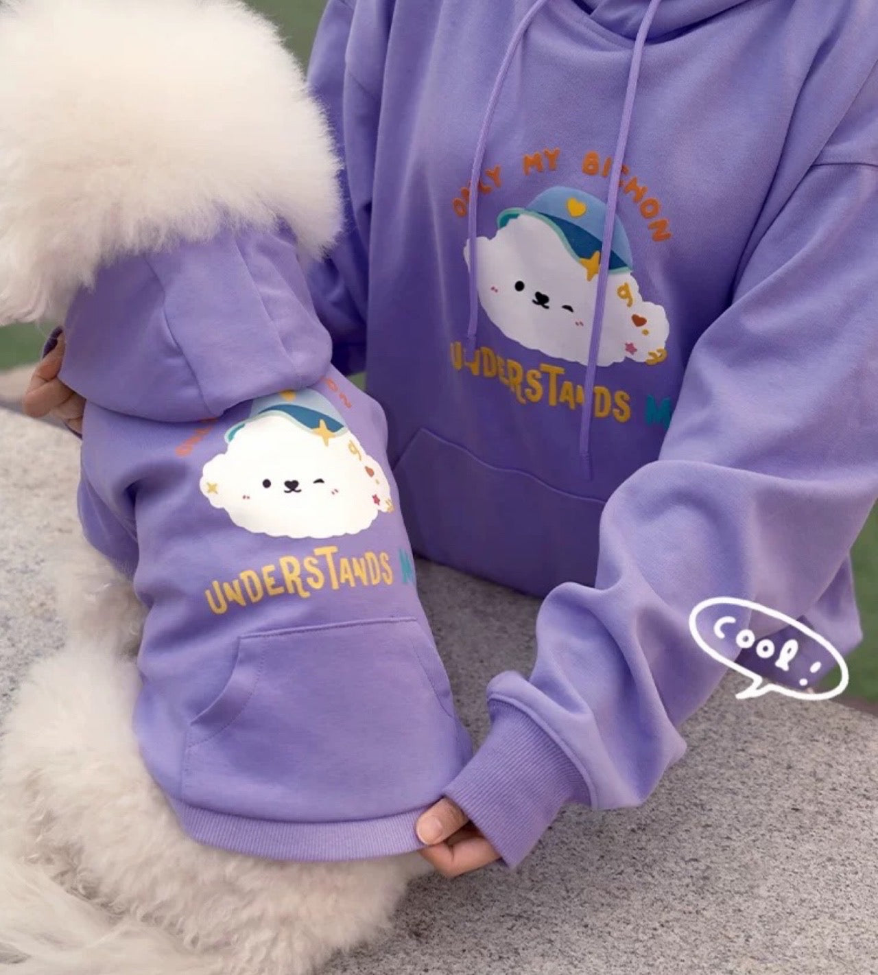 Cotties & Co Pet-Owner Matching Hoodies Owner (Purple)