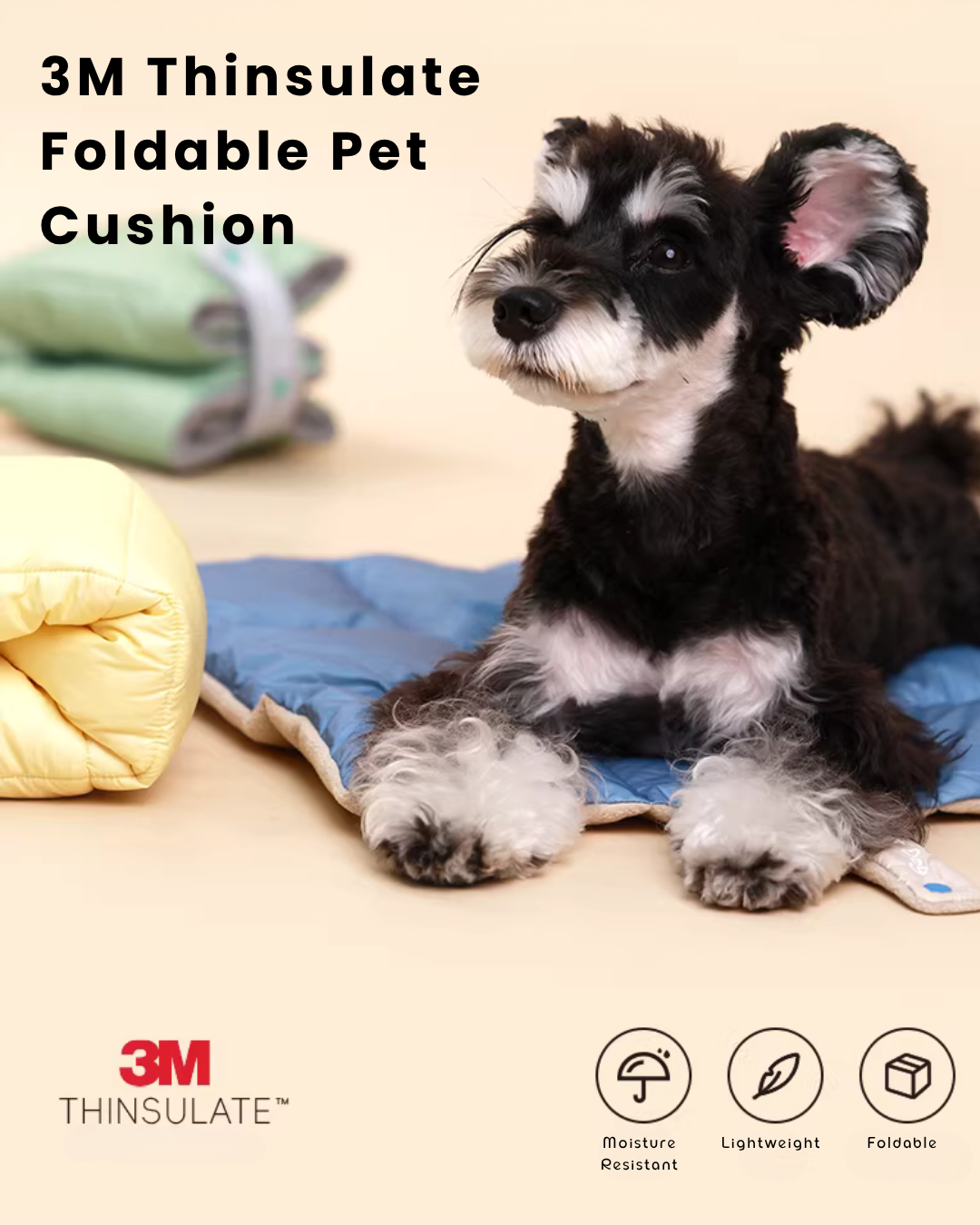 Hoooootdog 3M Thinsulate Pet Winter Mat (Blue/Grey)