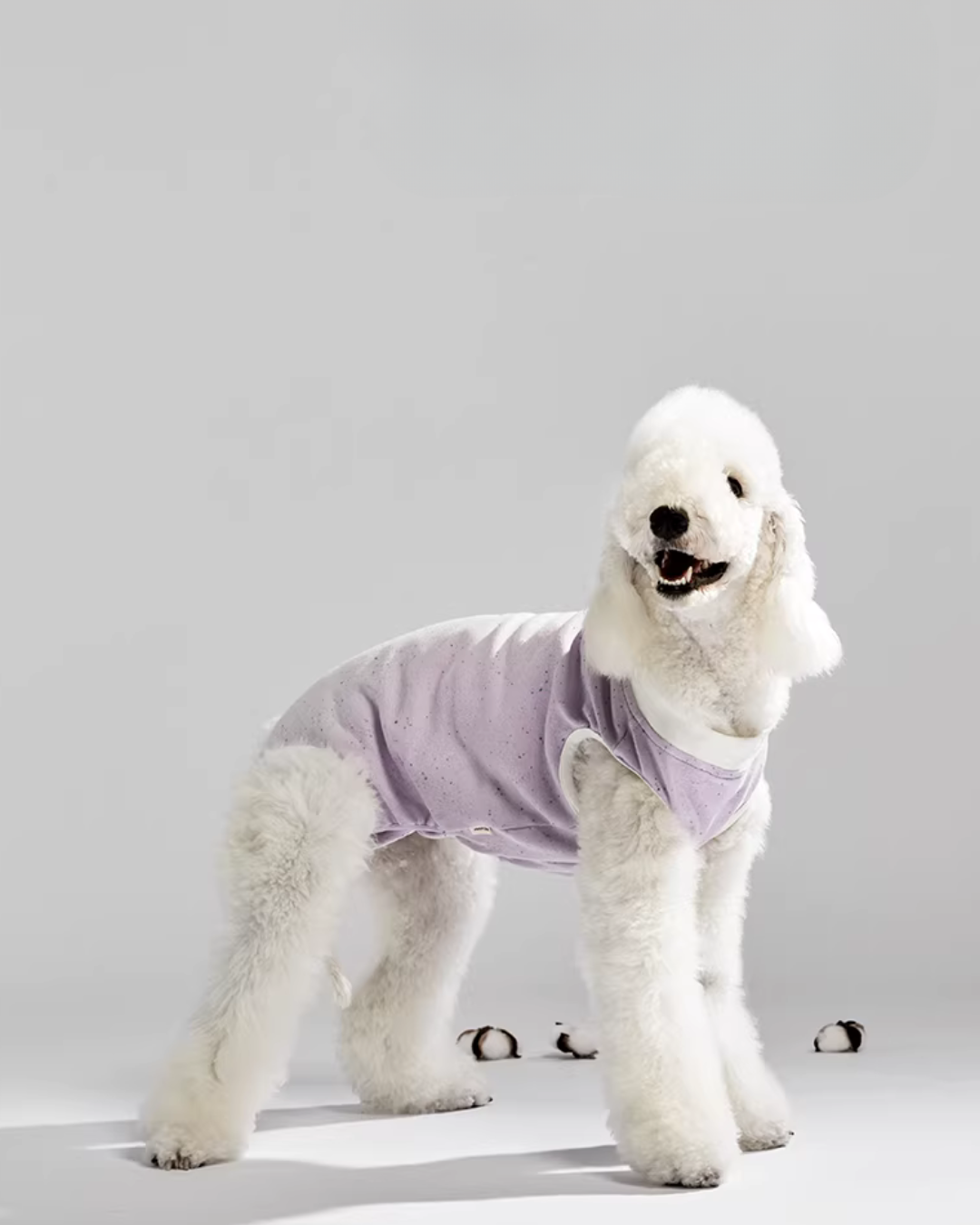 Hoooootdog Pet Sleeveless Cotton Romper (Purple)