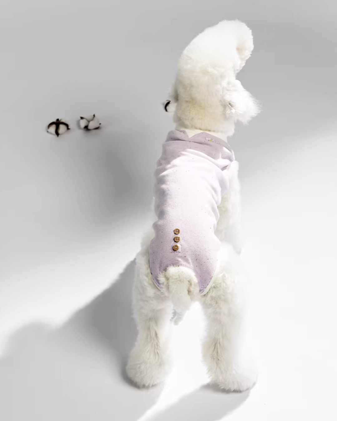 Hoooootdog Pet Sleeveless Cotton Romper (Purple)
