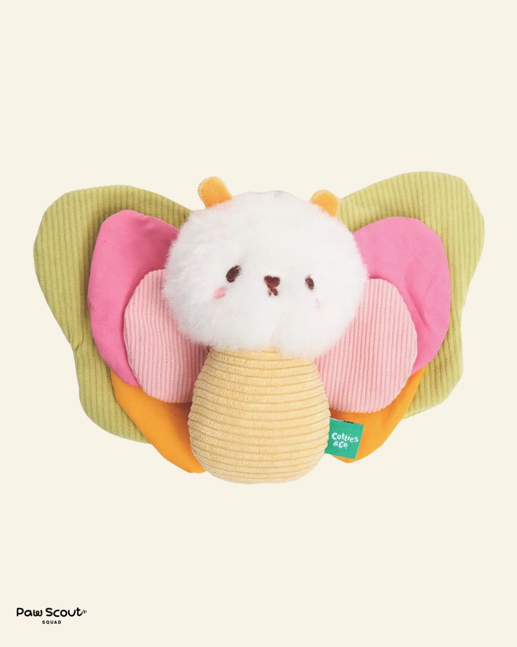 Cotties & Co Butterfly Pup Crinkle & Squeaker Toy