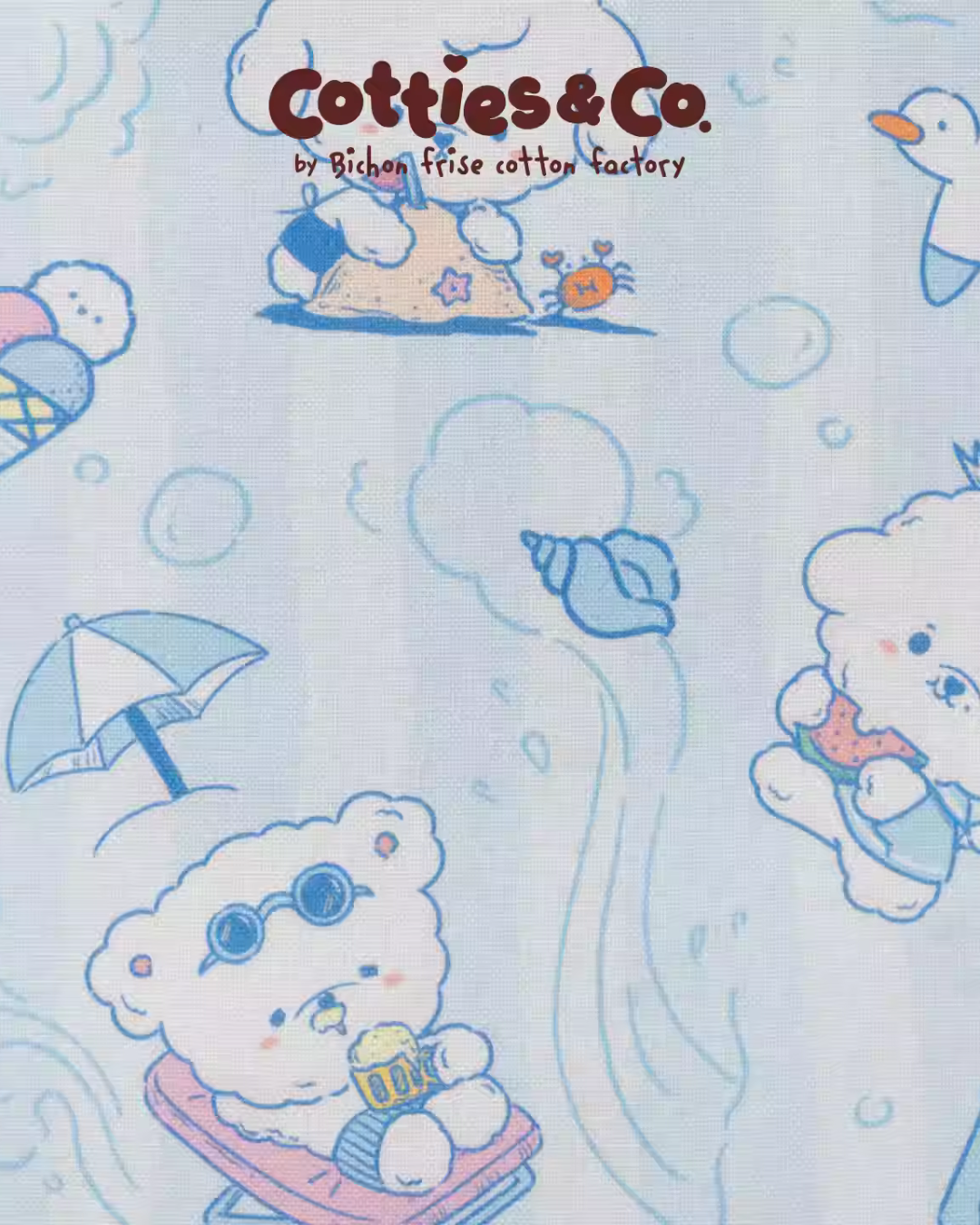 Cotties & Co Cooling Mat with Ice Pack (Island Diary)
