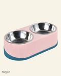 PAWSS 2 in 1 Duo Pet Feeder (Pink/Green)