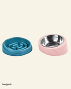 PAWSS 2 in 1 Single Pet Feeder (Pink/Green)