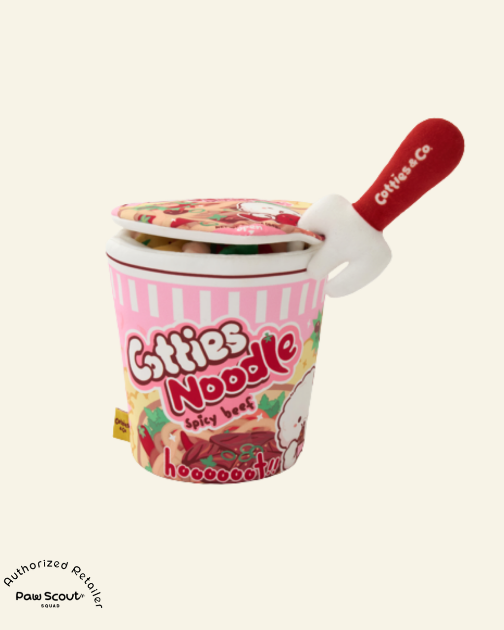 Cotties & Co Pet Toy Spicy Beef Cup Noodle