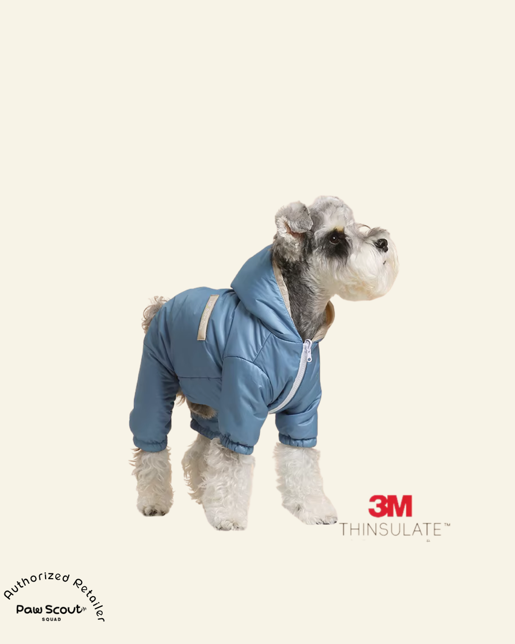 Hoooootdog 3M Thinsulate Pet Winter Jacket (Blue/Grey)