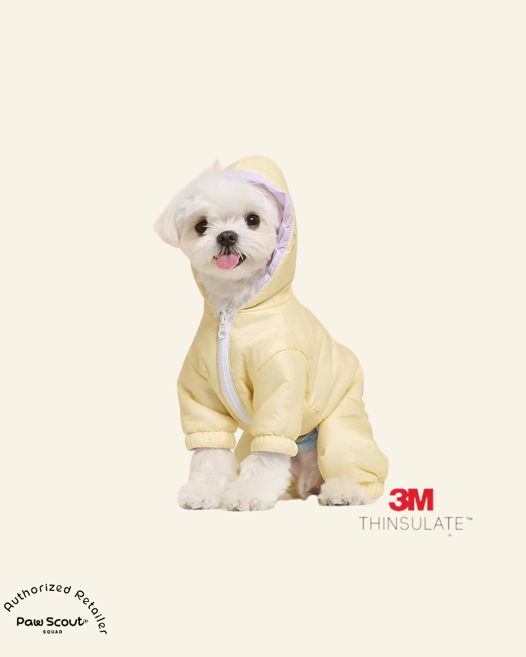 Hoooootdog 3M Thinsulate Pet Winter Jacket (Yellow/Purple)