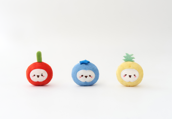 Cotties Mart Pet Toy Bouncy Squeaky Ball Fruit Party