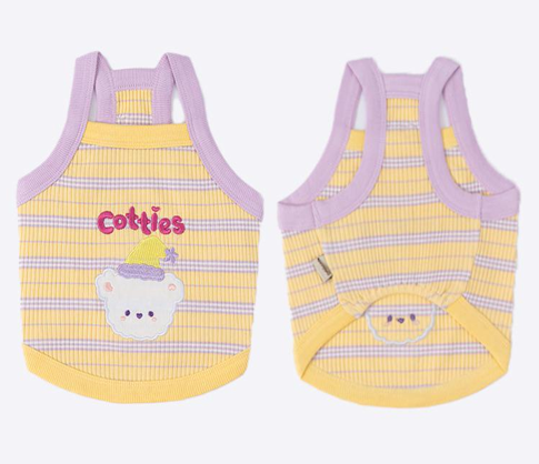 Cotties Mart Summer Striped Tank Top (Taro Tart)