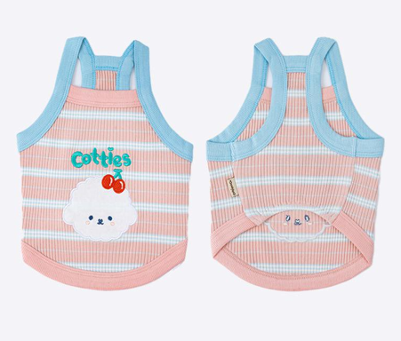 Cotties Mart Summer Striped Tank Top (Peach Gummies)