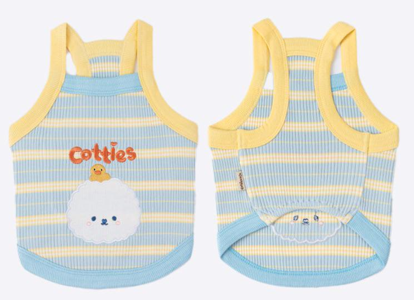 Cotties Mart Summer Striped Tank Top (Sea Salt Cheese)