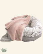 UF Double-sided Fleece Blanket (Pink Grey)