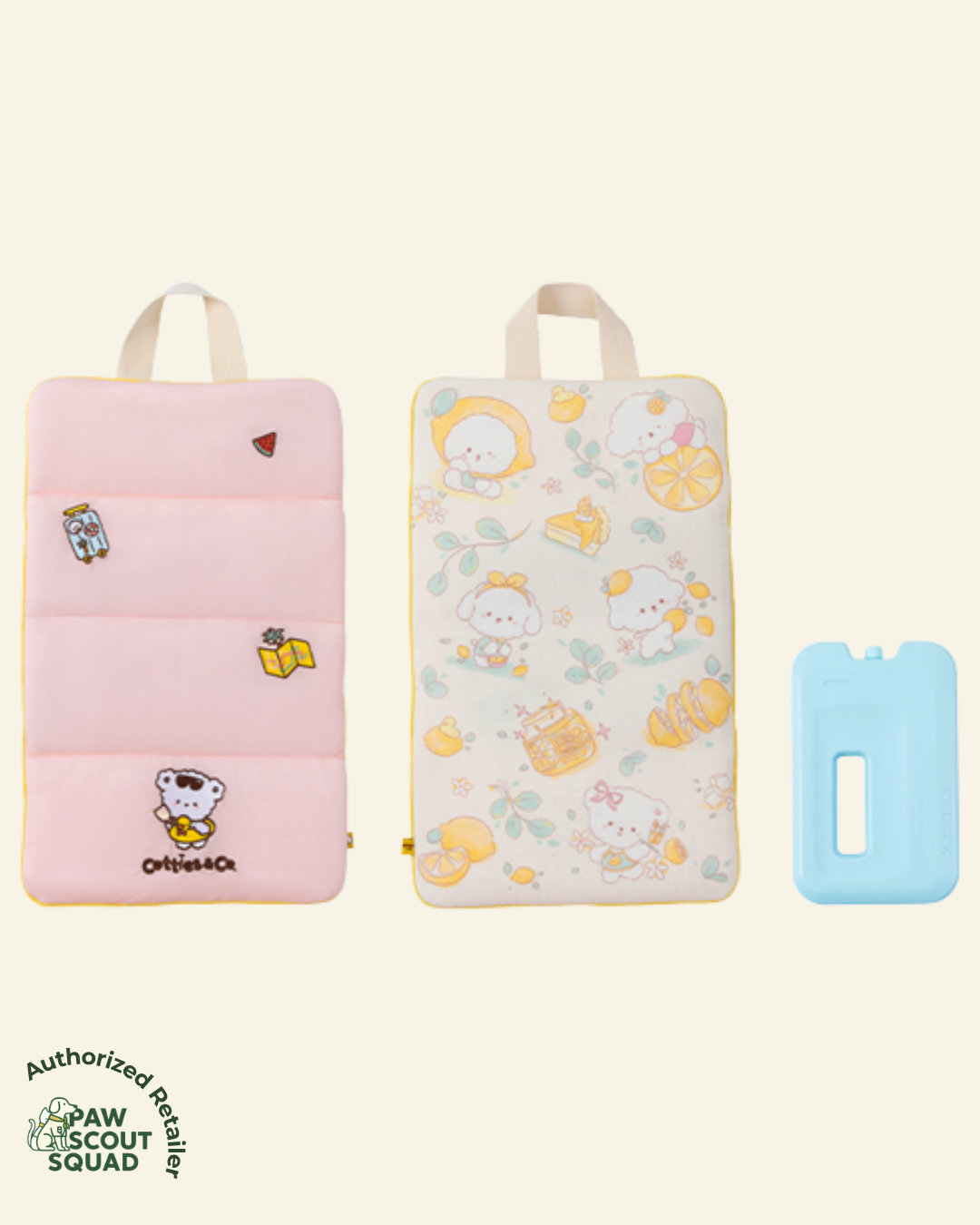 Cotties & Co Cooling Mat with Ice Pack (Lemon Summer)