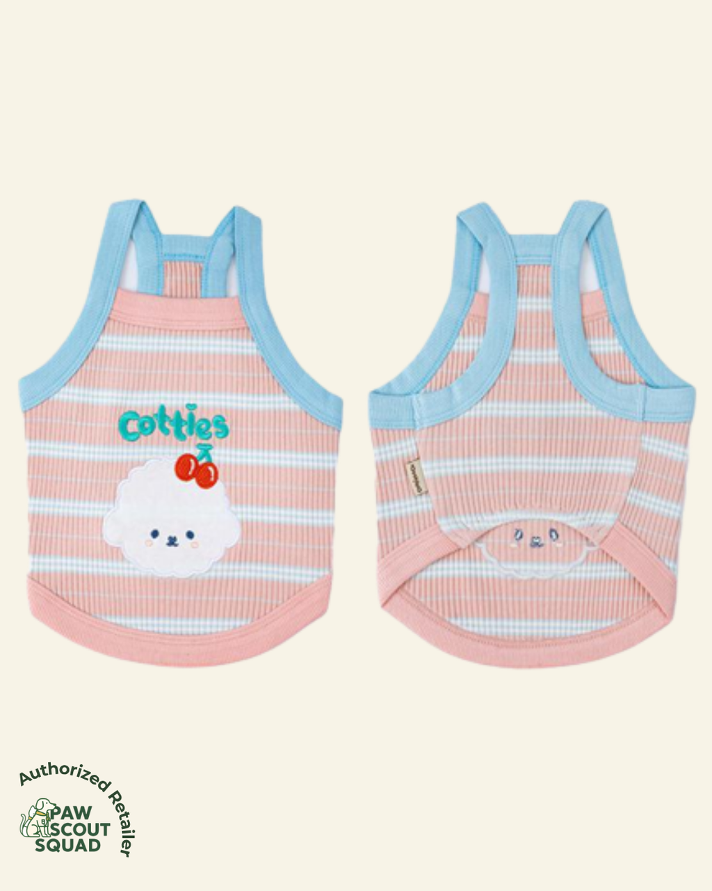 Cotties & Co Summer Striped Tank Top (Peach Gummies)