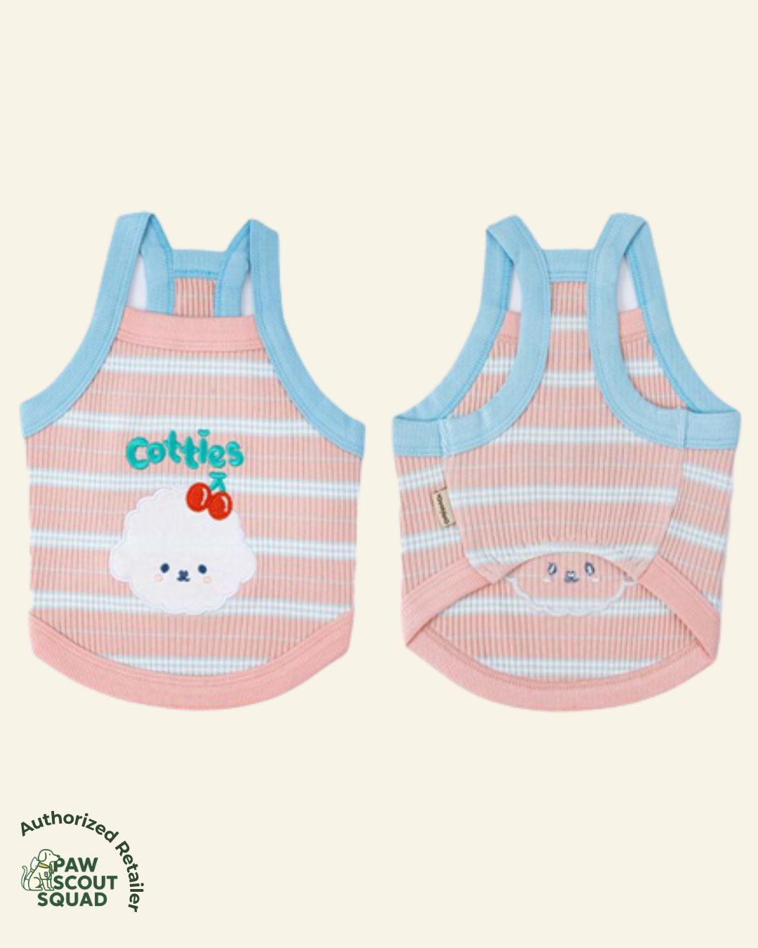 Cotties & Co Summer Striped Tank Top (Peach Gummies)