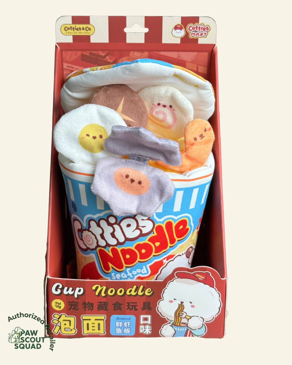 Cotties & Co Pet Toy Seafood Cup Noodle