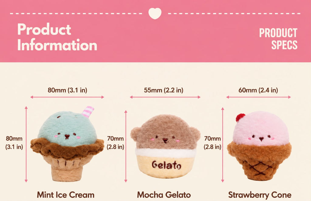 Cotties & Co Squeaky Gelato Toy